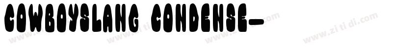 Cowboyslang Condense字体转换 Cowboyslang Condense字体转换